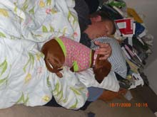 ginger sleeping